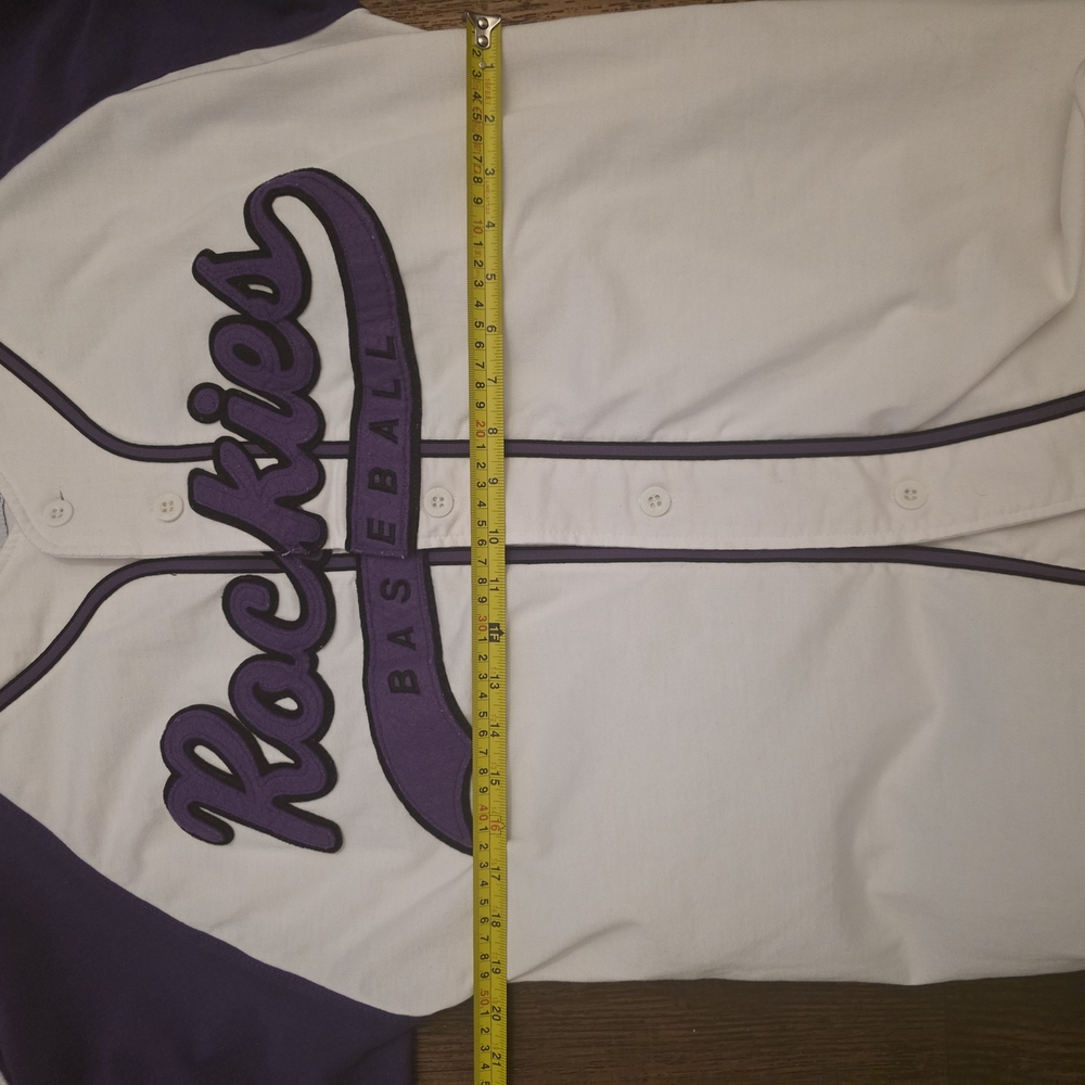 Vintage Starter Colorado Rockies Purple MLB Jersey – 90s Y2K Streetwear Fit S/M - Picture 2 of 10